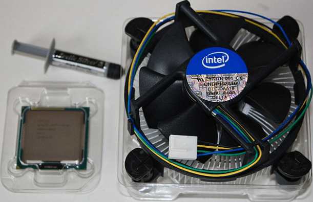 CPU, cooler and thermal paste package