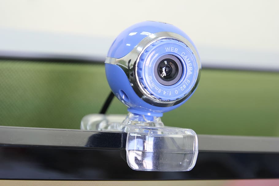 blue webcam